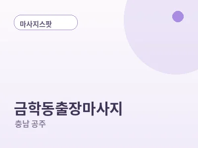 공주 금학동 출장마사지